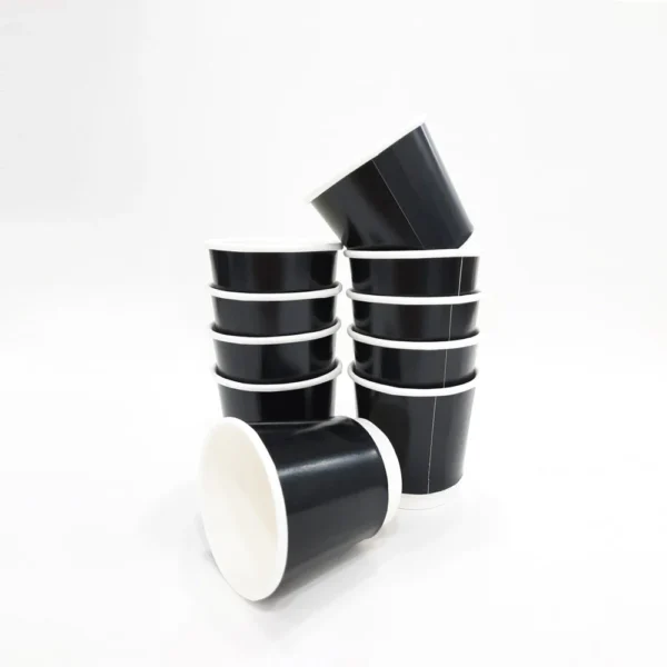 Double Wall Coffee Cup Black Without Lid
