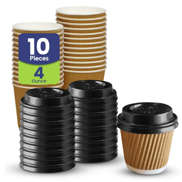 Kraft Ripple Coffee Cup 16 Oz Without Lid 10 Pieces