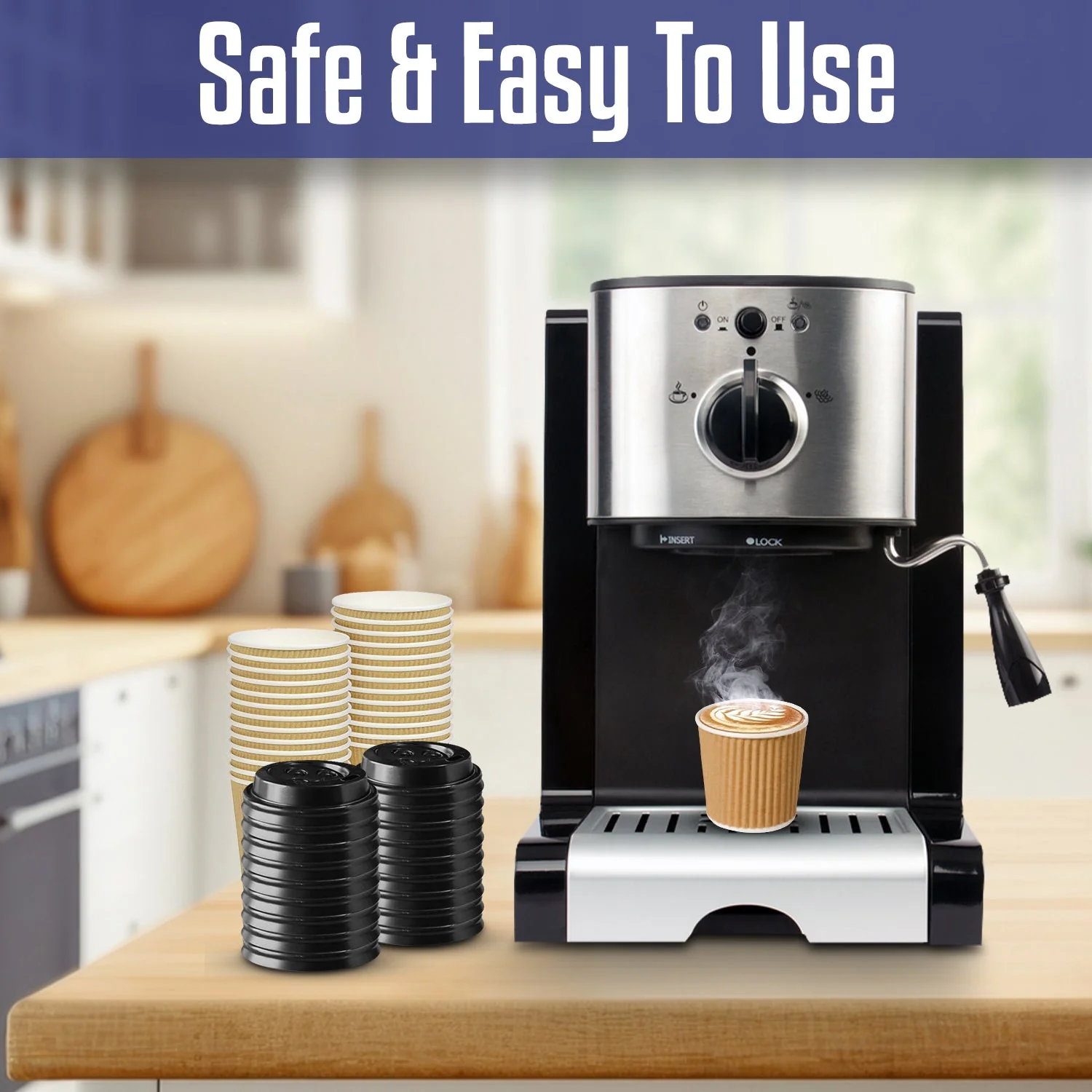 Kraft Ripple Coffee Cup 16 Oz Without Lid 10 Pieces - Image 3